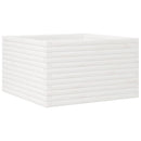 plantekasse 80x80x45,5 cm massivt fyrretræ hvid