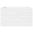 plantekasse 80x80x45,5 cm massivt fyrretræ hvid
