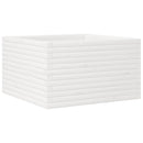 plantekasse 80x80x45,5 cm massivt fyrretræ hvid