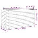 plantekasse 90x40x45,5 cm massivt fyrretræ