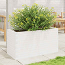 plantekasse 90x40x45,5 cm massivt fyrretræ hvid