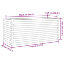 plantekasse 110x40x45,5 cm massivt fyrretræ gyldenbrun