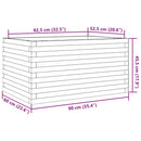 plantekasse 90x60x45,5 cm imprægneret fyrretræ