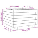 plantekasse 40x40x26,5 cm massivt douglasgran