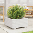 plantekasse 50x50x26,5 cm massivt fyrretræ hvid