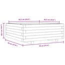 plantekasse 70x70x26,5 cm massivt douglasgran