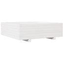 plantekasse 80x80x26,5 cm massivt fyrretræ hvid