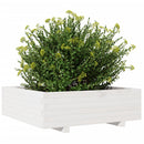 plantekasse 80x80x26,5 cm massivt fyrretræ hvid