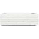 plantekasse 80x80x26,5 cm massivt fyrretræ hvid