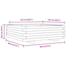 plantekasse 80x80x26,5 cm imprægneret fyrretræ