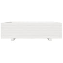 plantekasse 90x90x26,5 cm massivt fyrretræ hvid