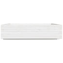plantekasse 100x100x26,5 cm massivt fyrretræ hvid