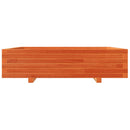 plantekasse 100x100x26,5 cm massivt fyrretræ gyldenbrun