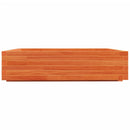 plantekasse 100x100x26,5 cm massivt fyrretræ gyldenbrun