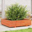 plantekasse 100x100x26,5 cm massivt fyrretræ gyldenbrun