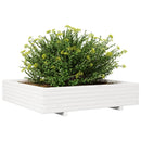 plantekasse 110x110x26,5 cm massivt fyrretræ hvid