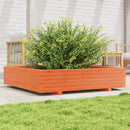 plantekasse 110x110x26,5 cm massivt fyrretræ gyldenbrun