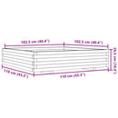 plantekasse 110x110x26,5 cm massivt douglasgran