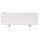 plantekasse 70x40x26,5 cm massivt fyrretræ hvid