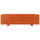 plantekasse 90x40x26,5 cm massivt fyrretræ gyldenbrun