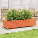 plantekasse 110x40x26,5 cm massivt fyrretræ gyldenbrun