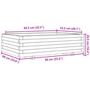 plantekasse 90x60x26,5 cm massivt fyrretræ