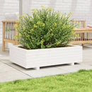 plantekasse 90x60x26,5 cm massivt fyrretræ hvid