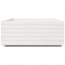 plantekasse 90x60x26,5 cm massivt fyrretræ hvid