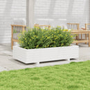 plantekasse 110x60x26,5 cm massivt fyrretræ hvid