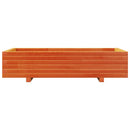plantekasse 110x60x26,5 cm massivt fyrretræ gyldenbrun