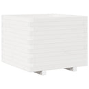 plantekasse 60x60x49,5 cm massivt fyrretræ hvid