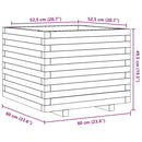 plantekasse 60x60x49,5 cm massivt fyrretræ hvid