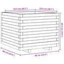 plantekasse 60x60x49,5 cm massivt fyrretræ gyldenbrun