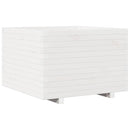plantekasse 70x70x49,5 cm massivt fyrretræ hvid