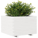 plantekasse 70x70x49,5 cm massivt fyrretræ hvid