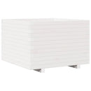 plantekasse 70x70x49,5 cm massivt fyrretræ hvid