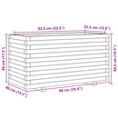 plantekasse 90x40x49,5 cm massivt fyrretræ