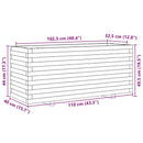plantekasse 110x40x49,5 cm massivt fyrretræ hvid