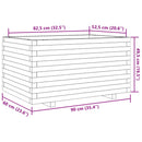 plantekasse 90x60x49,5 cm massivt fyrretræ gyldenbrun