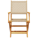 spisebordssæt til haven 7 dele polyrattan og massivt træ beige