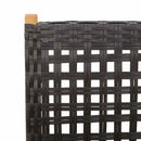 spisebordssæt til haven 7 dele polyrattan og massivt træ sort
