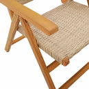 spisebordssæt til haven 7 dele polyrattan og massivt træ beige