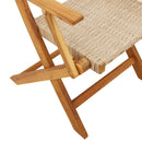 bistrosæt 3 dele polyrattan og massivt træ beige