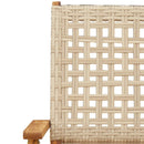 bistrosæt 3 dele polyrattan og massivt træ beige