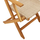bistrosæt 3 dele polyrattan og massivt træ beige