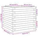 plantekasse 50x50x46 cm massivt douglasgran