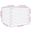 plantekasse 60x60x46 cm massivt fyrretræ gyldenbrun