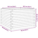 plantekasse 70x70x46 cm massivt fyrretræ hvid
