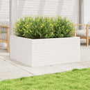 plantekasse 100x100x46 cm massivt fyrretræ hvid