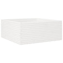 plantekasse 110x110x46 cm massivt fyrretræ hvid